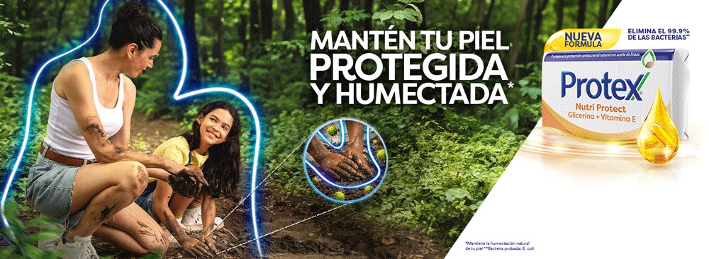 jabón antibacterial Protex Nutri Protect con glicerina
