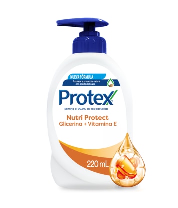 Jabón Líquido para las Manos Protex Nutri Protect Glicerina con Vitamina E  