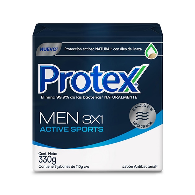 Protex® For Men Sport Jabón en Barra 3x120g Protex® For Men Sport Jabón en Barra 3x120g