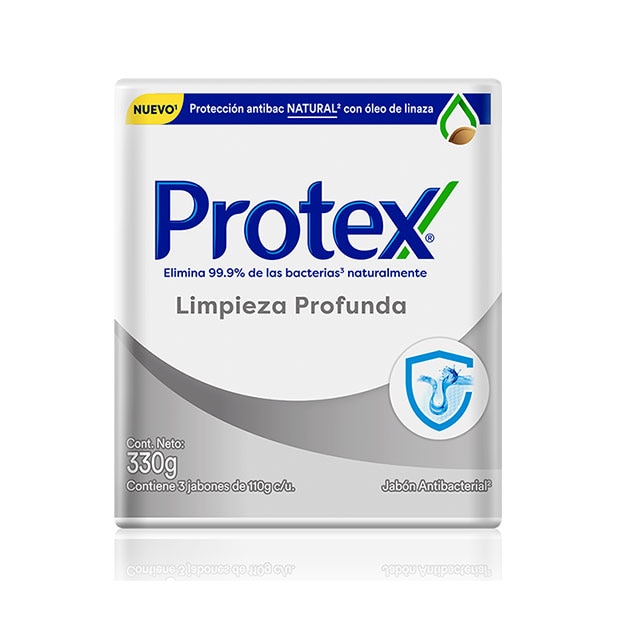 Protex® Limpieza Profunda Jabón en Barra 3x120g Protex® Limpieza Profunda Jabón en Barra 3x120g
