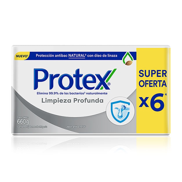 Protex® Limpieza Profunda Jabón en Barra 3x120g Protex® Limpieza Profunda Jabón en Barra 3x120g