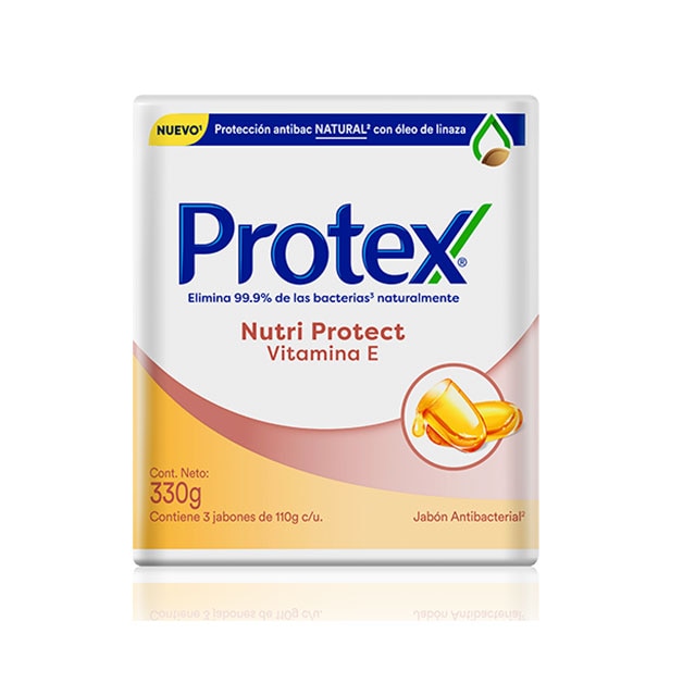 Protex® Vitamina E Jabón en Barra 3x120g