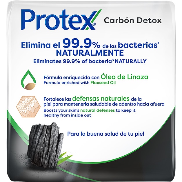 Protex® Carbón Detox con óleo de linaza