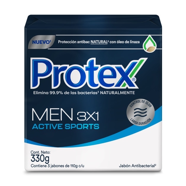 Protex® For Men Sport Jabón en Barra 3x110g